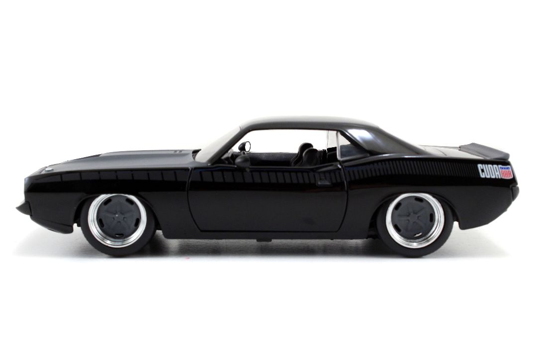 Jada 1/24 "Fast & Furious" Letty's 1970 Plymouth Barracuda Black - Click Image to Close