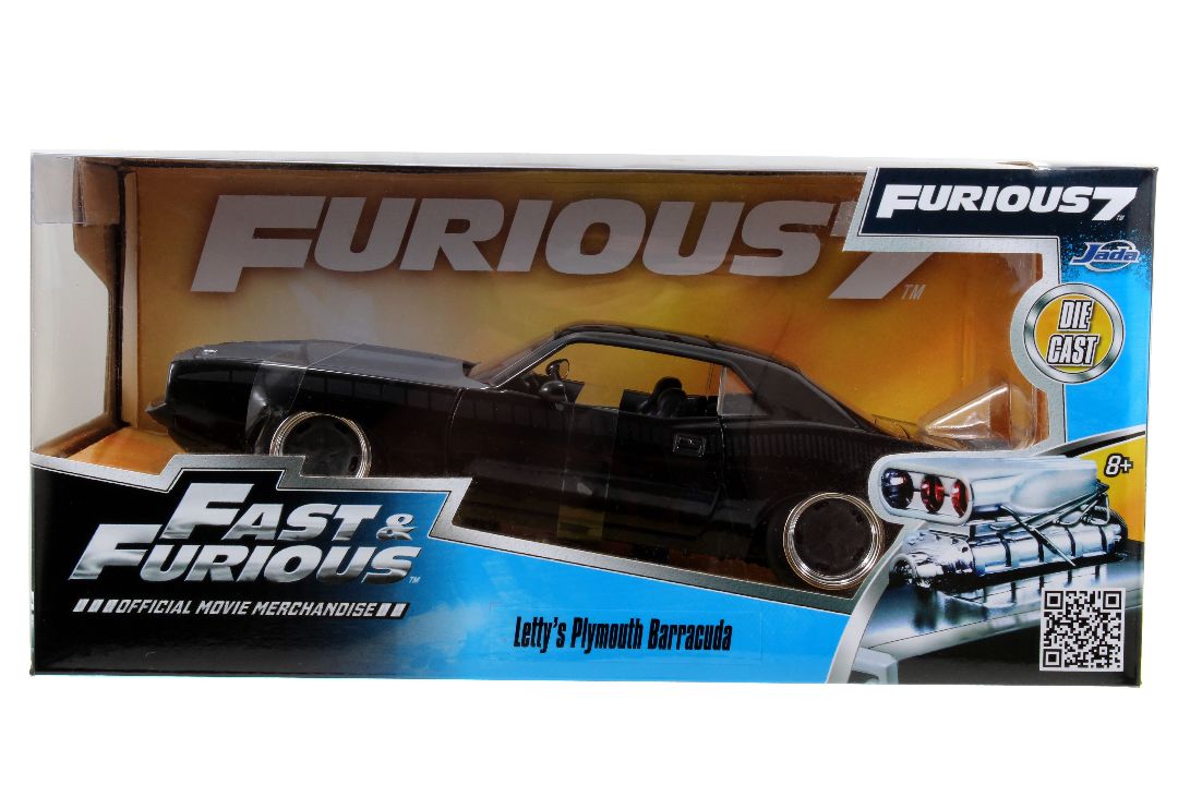 Jada 1/24 "Fast & Furious" Letty's 1970 Plymouth Barracuda Black