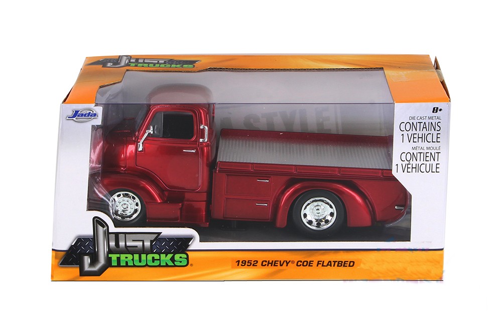 Jada 1/24 "Just Trucks" 1952 Chevrolet COE Flatbed - Candy Red