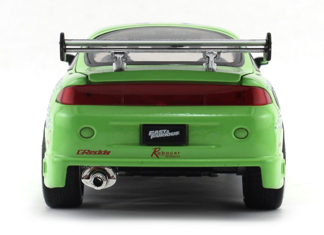 Jada 1/24 "Fast & Furious" Brian's Mitsubishi Eclipse - Green - Click Image to Close