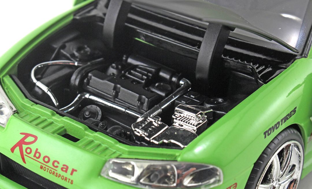 Jada 1/24 "Fast & Furious" Brian's Mitsubishi Eclipse - Green - Click Image to Close