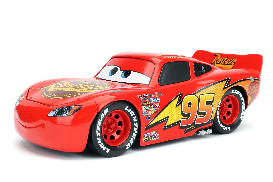 Jada 1/24 "Hollywood Rides" Pixar Cars Lightning McQueen w/Rack