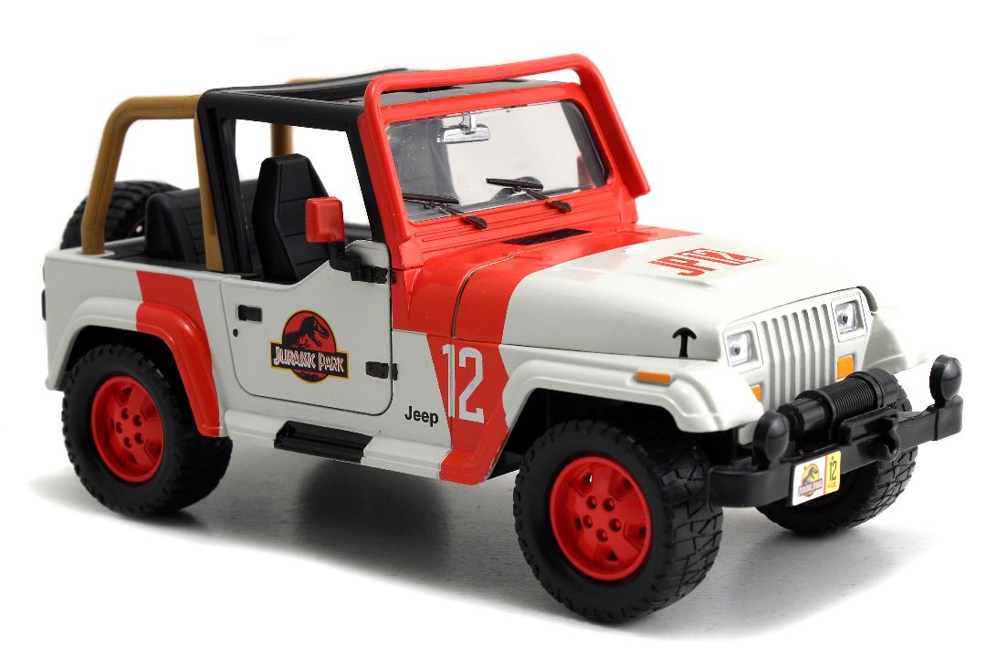 Jada "Jurassic World" 1/24 1992 Jeep Wrangler - Milk White