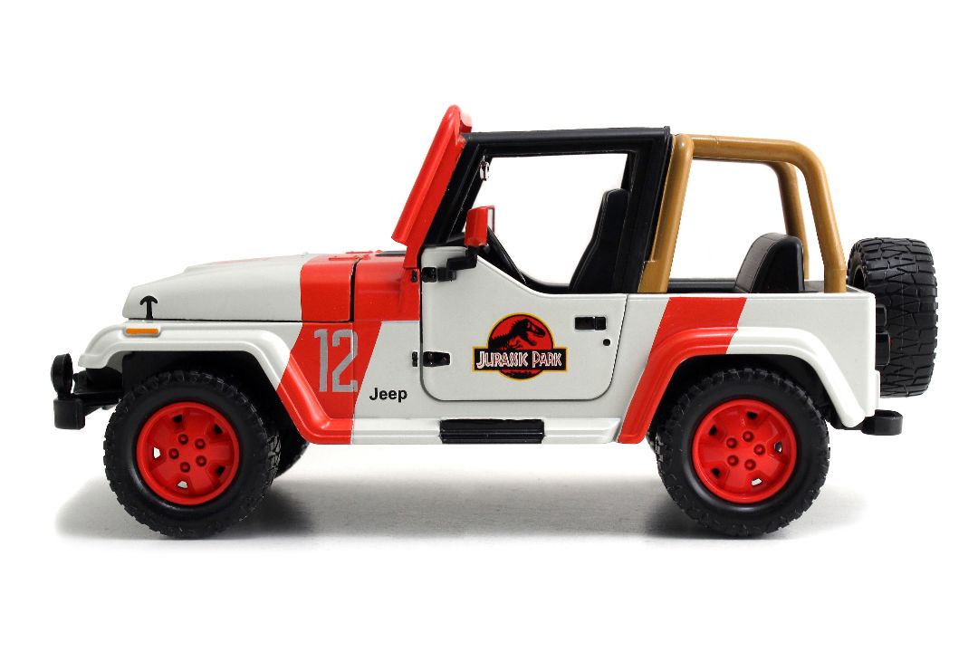 Jada "Jurassic World" 1/24 1992 Jeep Wrangler - Milk White