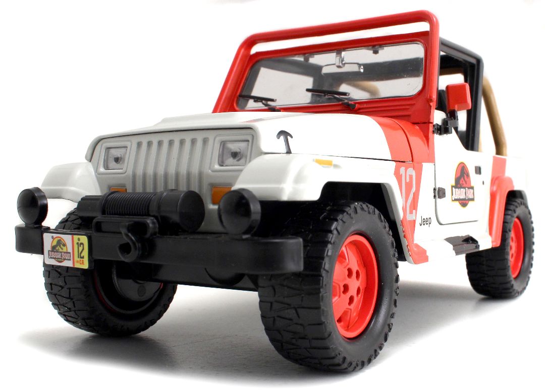 Jada "Jurassic World" 1/24 1992 Jeep Wrangler - Milk White - Click Image to Close