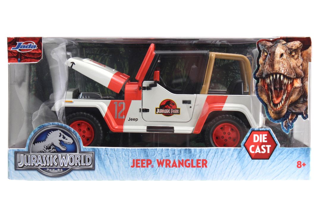 Jada "Jurassic World" 1/24 1992 Jeep Wrangler - Milk White - Click Image to Close