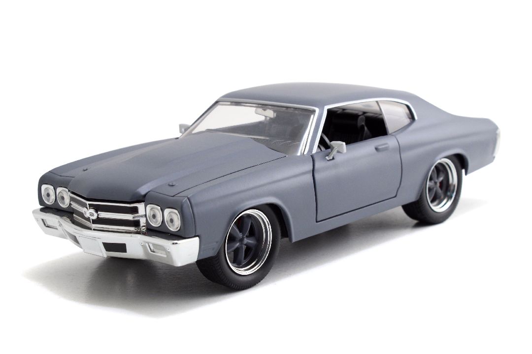 Jada 1/24 "Fast & Furious" Dom's 1970 Chevy Chevelle SS - Grey - Click Image to Close