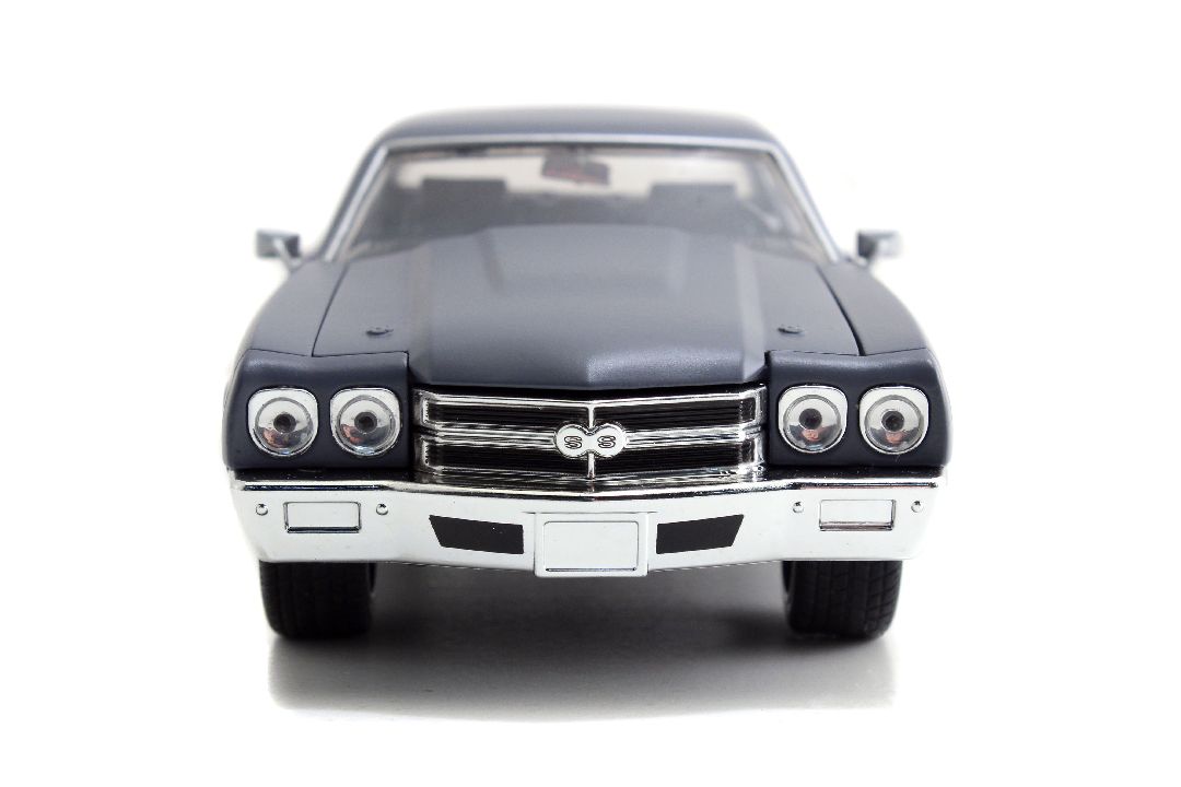 Jada 1/24 "Fast & Furious" Dom's 1970 Chevy Chevelle SS - Grey - Click Image to Close