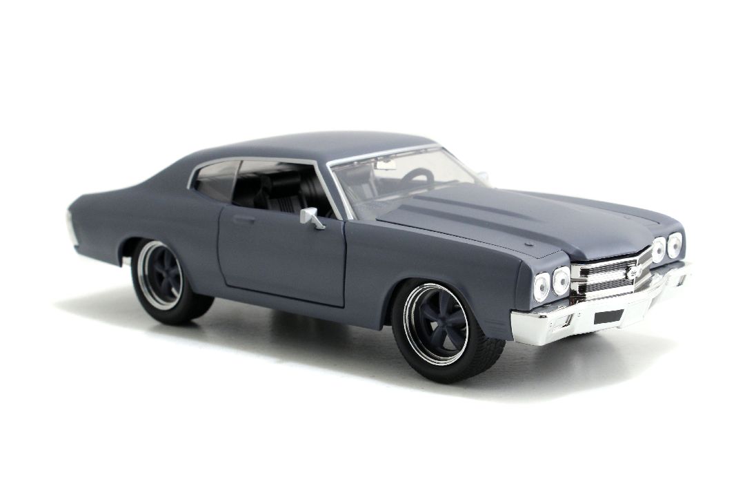 Jada 1/24 "Fast & Furious" Dom's 1970 Chevy Chevelle SS - Grey - Click Image to Close