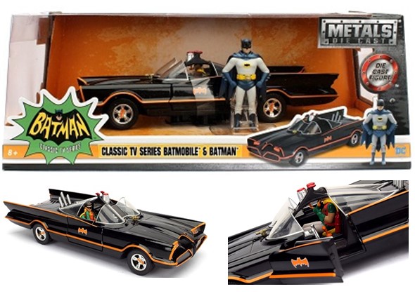 Jada 1/24 "Batman Classic TV Series" Batmobile w/ figures 1966 - Click Image to Close