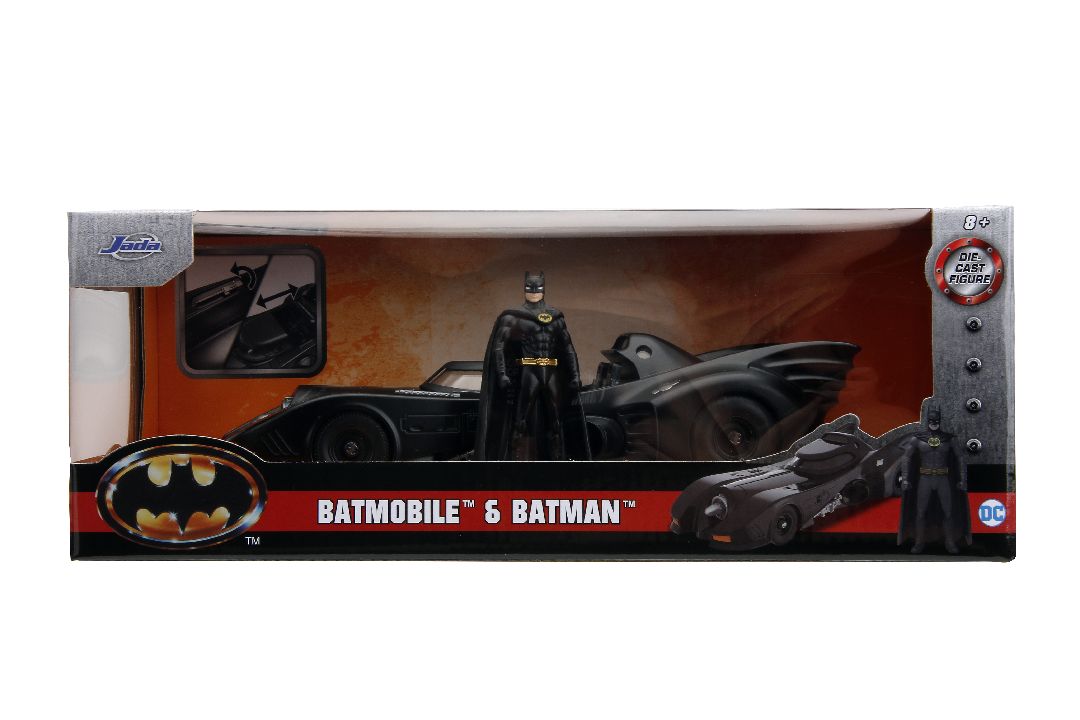 Jada 1/24 "Batman" Batmobile w/ Batman Figure - 1989