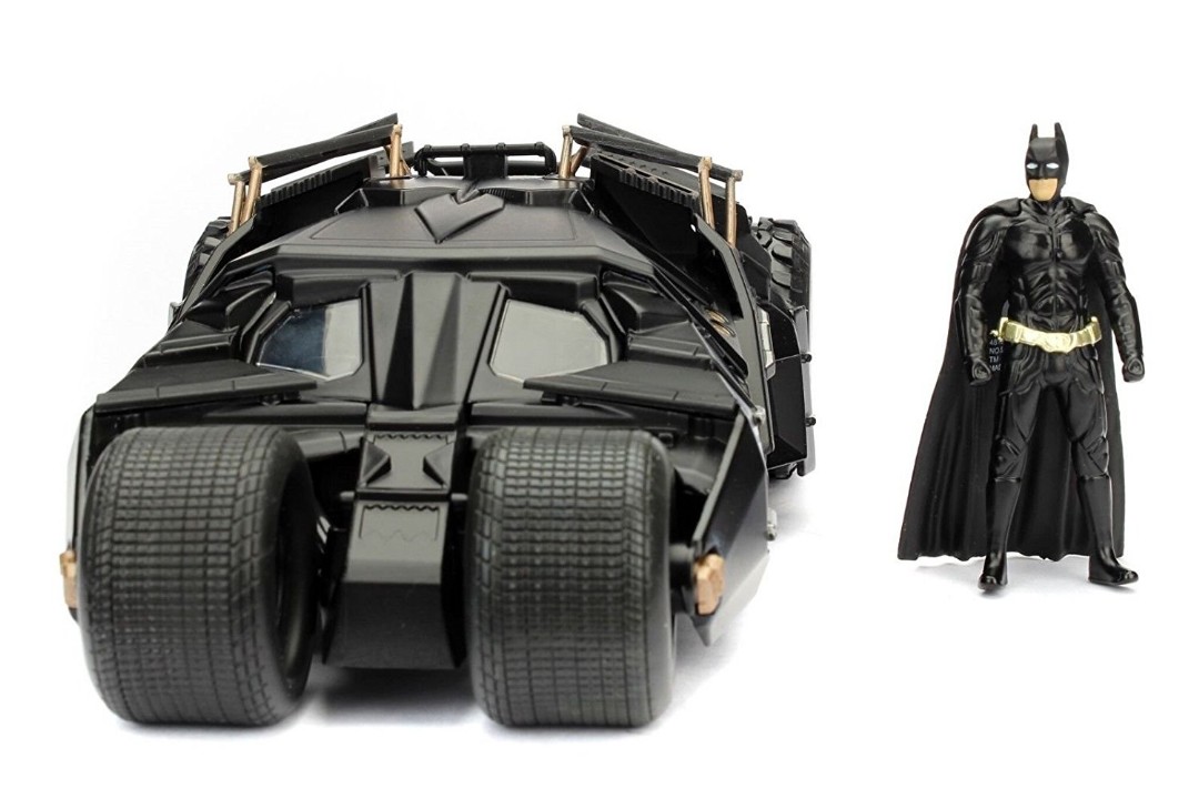 Jada 1/24 "The Dark Knight" Batmobile w/ Batman Figure - 2008 - Click Image to Close