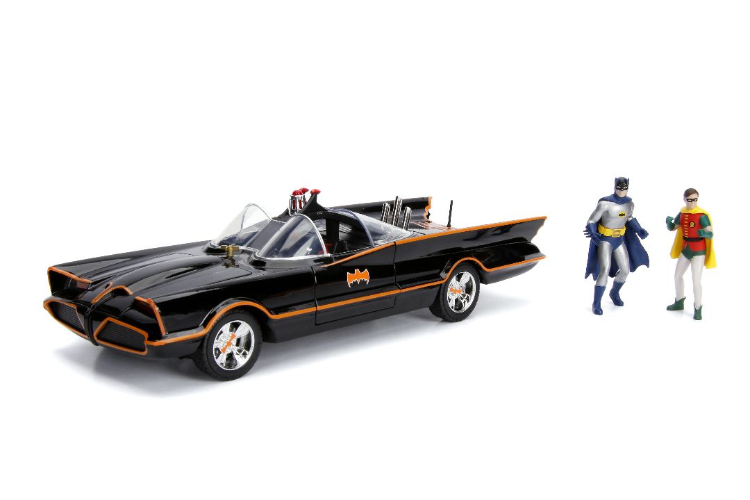 Jada 1/18 "Hollywood Rides" 1966 TV Series Batmobile with Batman - Click Image to Close