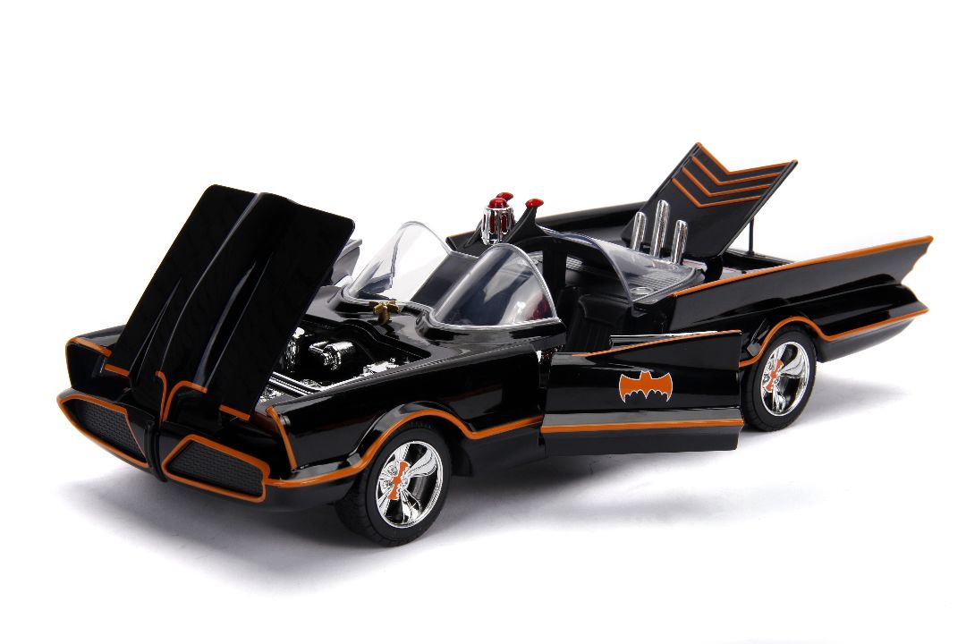 Jada 1/18 "Hollywood Rides" 1966 TV Series Batmobile with Batman - Click Image to Close