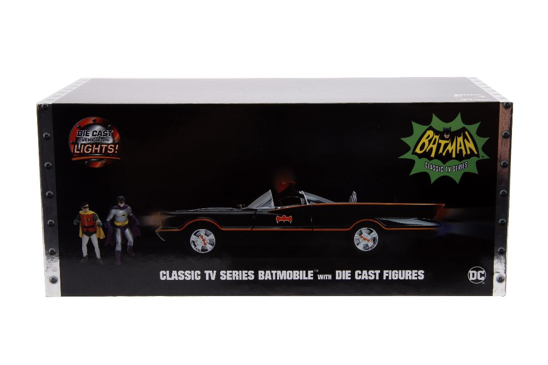 Jada 1/18 "Hollywood Rides" 1966 TV Series Batmobile with Batman - Click Image to Close