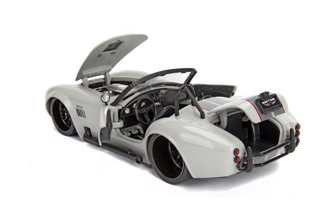 Jada 1/24 "BIGTIME Muscle" 1965 Shelby Cobra 427 S/C - Grey - Click Image to Close
