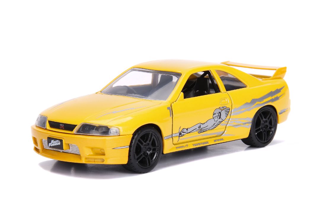 Jada 1/32 "Fast & Furious" 1995 Nissan Skyline GT-R (R33) Yellow - Click Image to Close