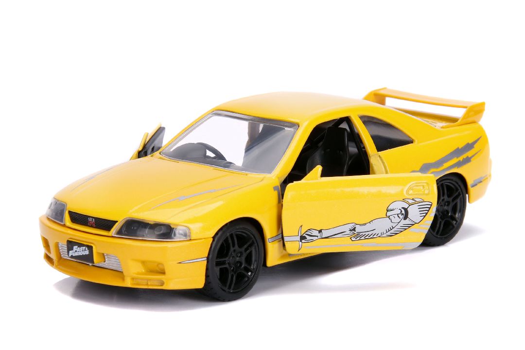 Jada 1/32 "Fast & Furious" 1995 Nissan Skyline GT-R (R33) Yellow - Click Image to Close