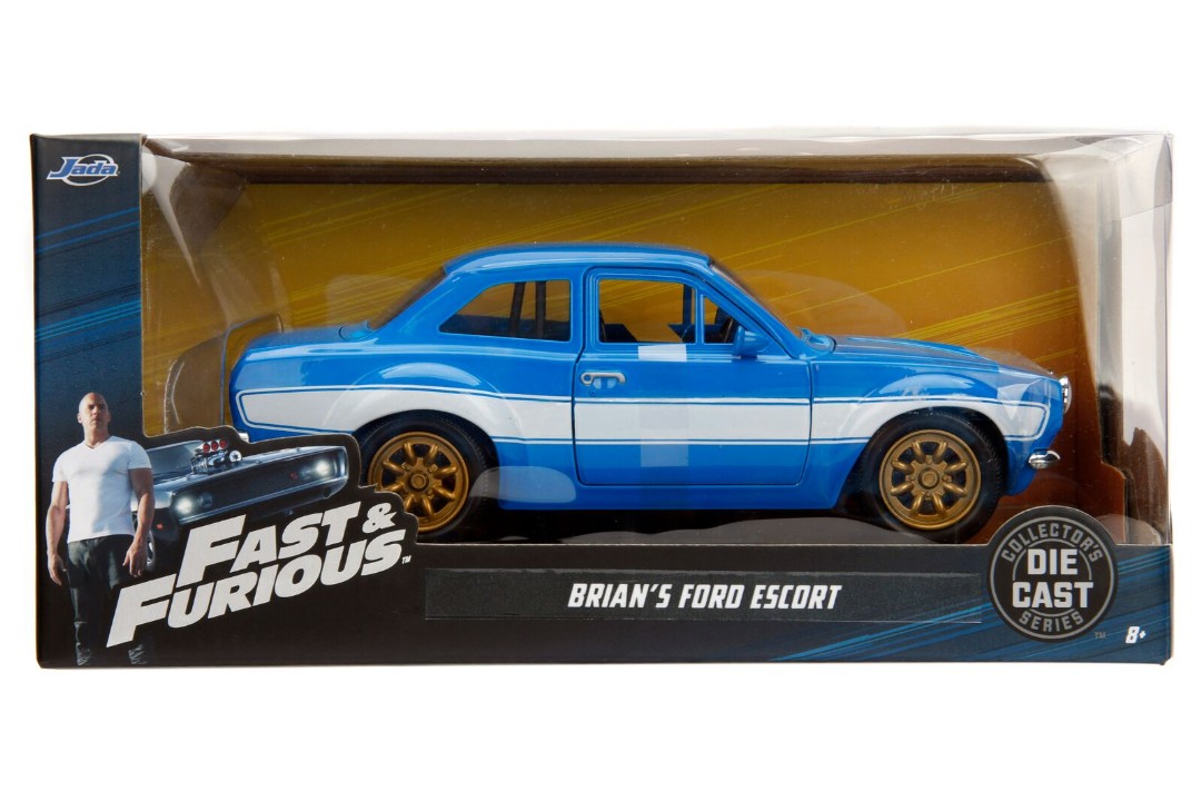 Jada 1/24 "Fast & Furious" Brian's Ford Escort MK1 - Blue - Click Image to Close