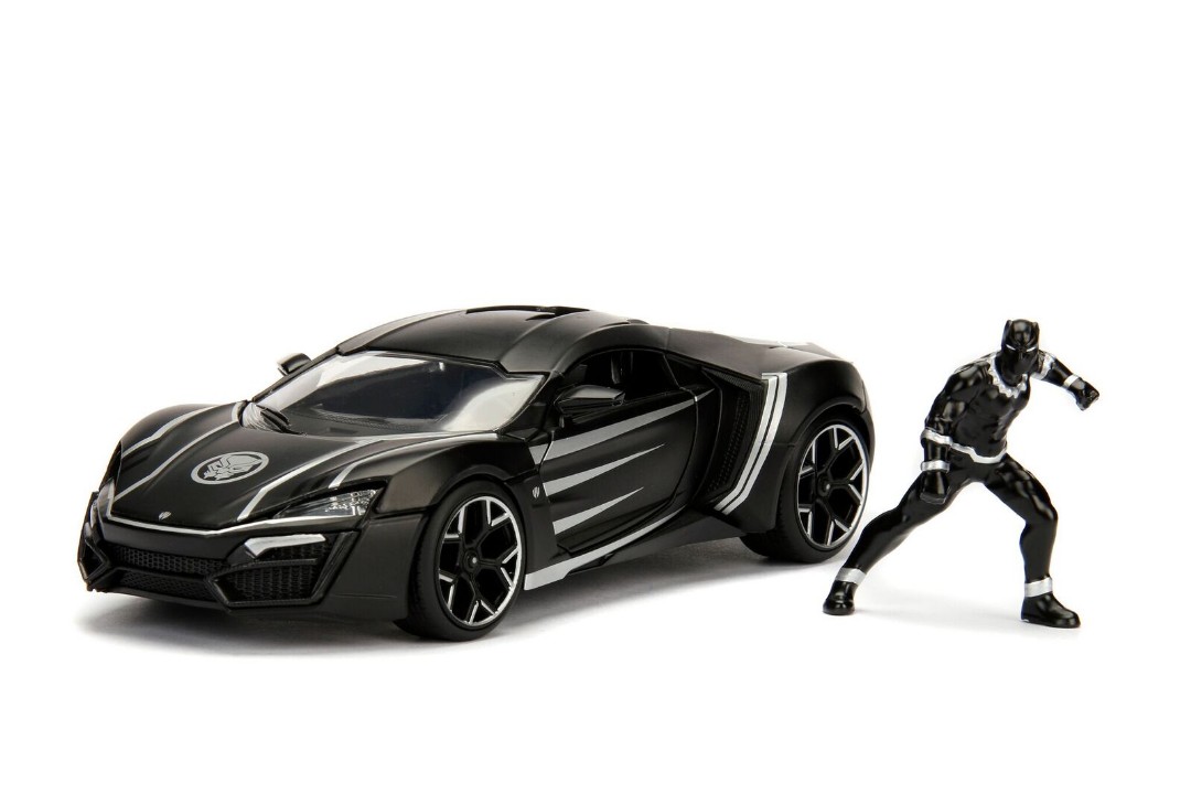 Jada 1/24 "Hollywood Rides" Lykan HyperSport w/Black Panther - Click Image to Close