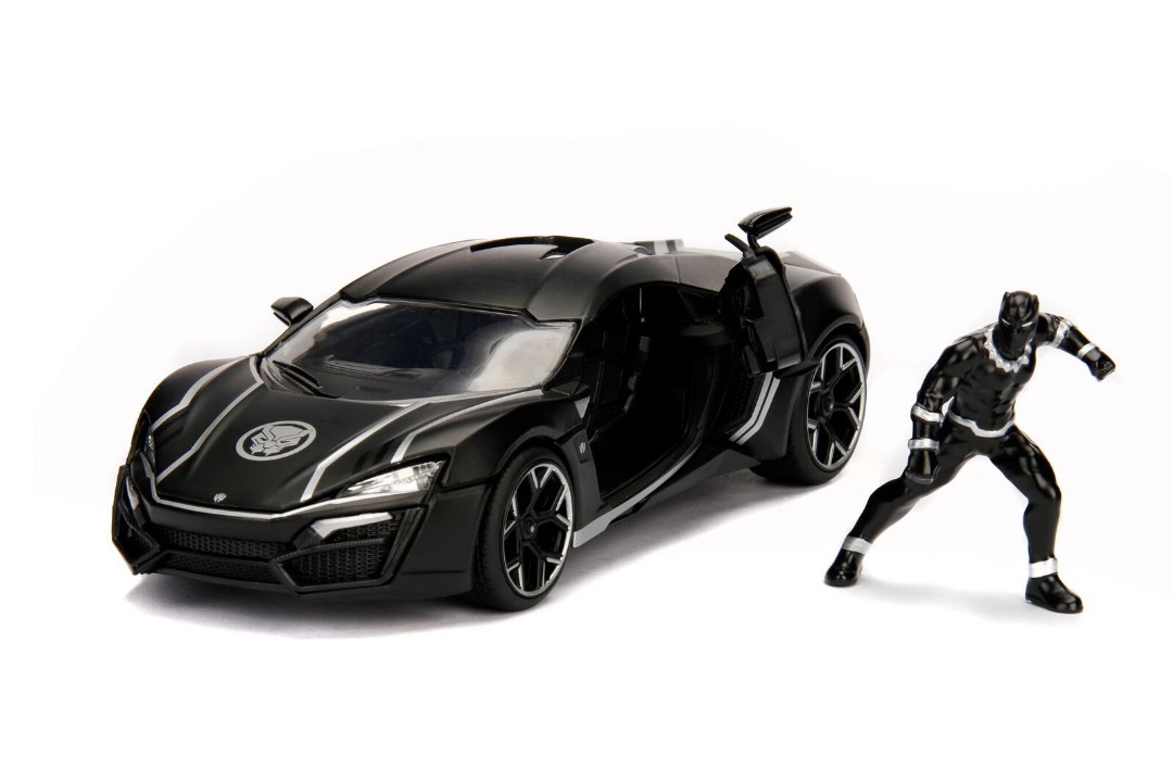 Jada 1/24 "Hollywood Rides" Lykan HyperSport w/Black Panther - Click Image to Close