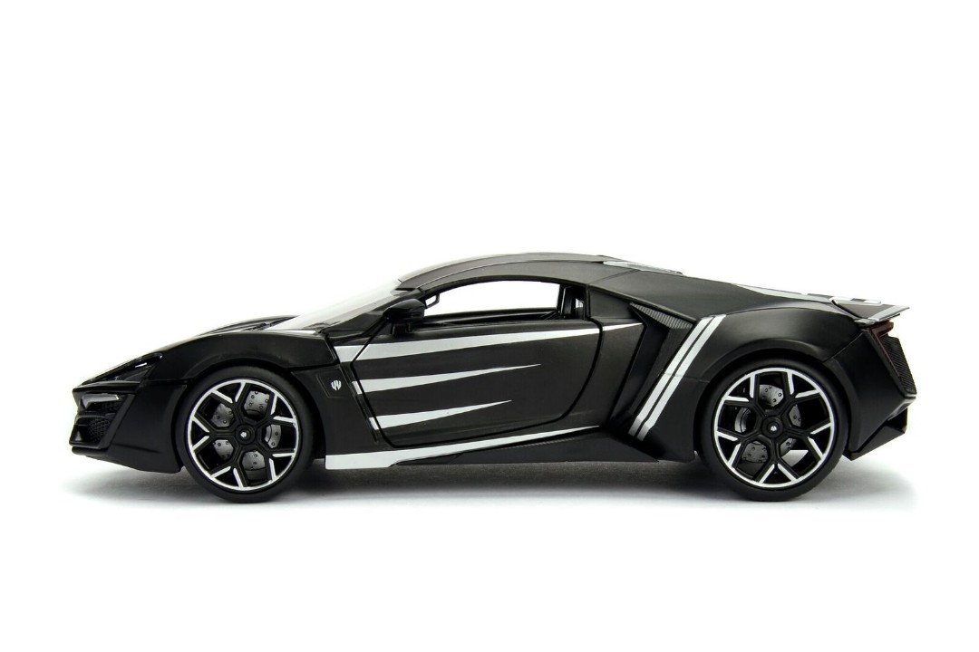 Jada 1/24 "Hollywood Rides" Lykan HyperSport w/Black Panther - Click Image to Close