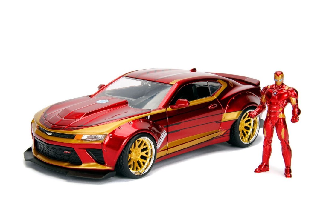 Jada 1/24 "Hollywood Rides" 2016 Chevy Camaro SS w/ Ironman - Click Image to Close