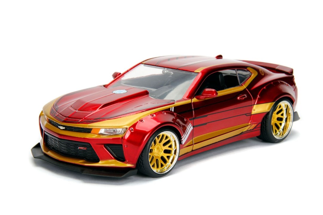 Jada 1/24 "Hollywood Rides" 2016 Chevy Camaro SS w/ Ironman - Click Image to Close