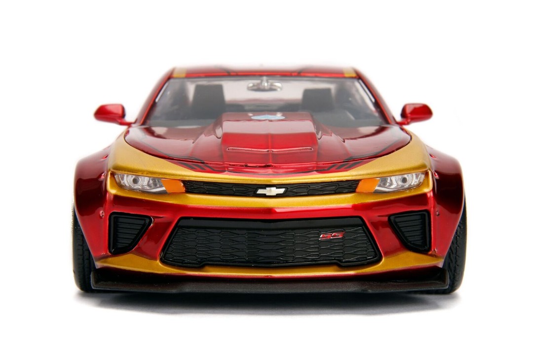 Jada 1/24 "Hollywood Rides" 2016 Chevy Camaro SS w/ Ironman - Click Image to Close