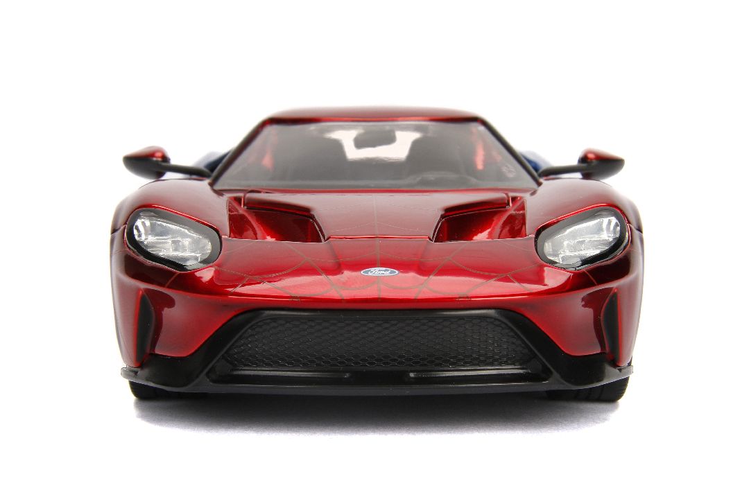 Jada 1/24 "Hollywood Rides" 2017 Ford GT w/ Spider-Man - Click Image to Close