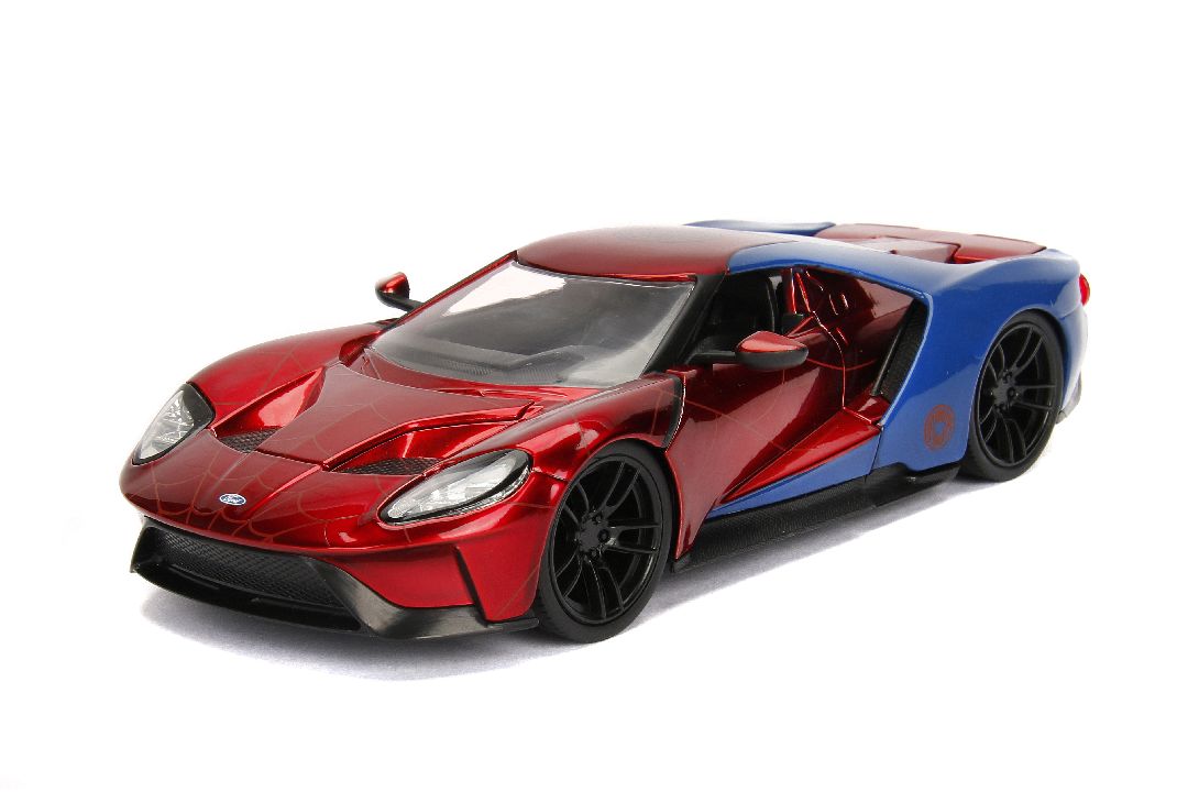 Jada 1/24 "Hollywood Rides" 2017 Ford GT w/ Spider-Man - Click Image to Close