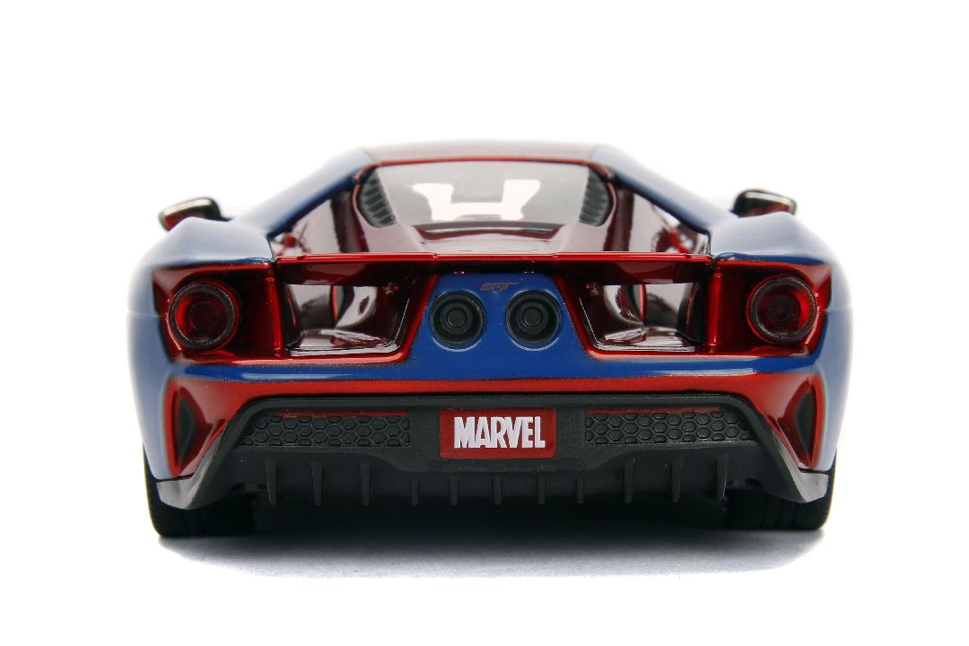 Jada 1/24 "Hollywood Rides" 2017 Ford GT w/ Spider-Man - Click Image to Close