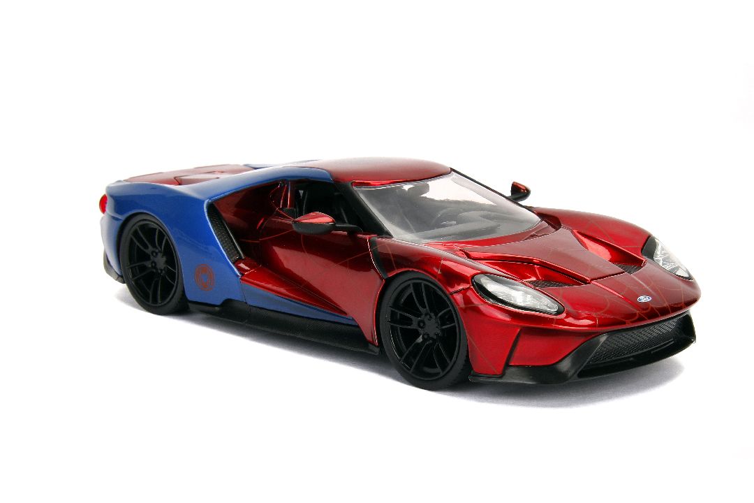 Jada 1/24 "Hollywood Rides" 2017 Ford GT w/ Spider-Man - Click Image to Close