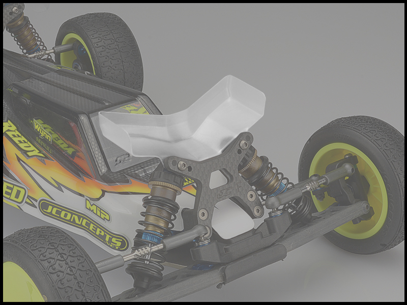 JConcepts Aero B6 | B6D front wing, Fits flat front arm - wide, 2pc (Fits - B6 | B6D)