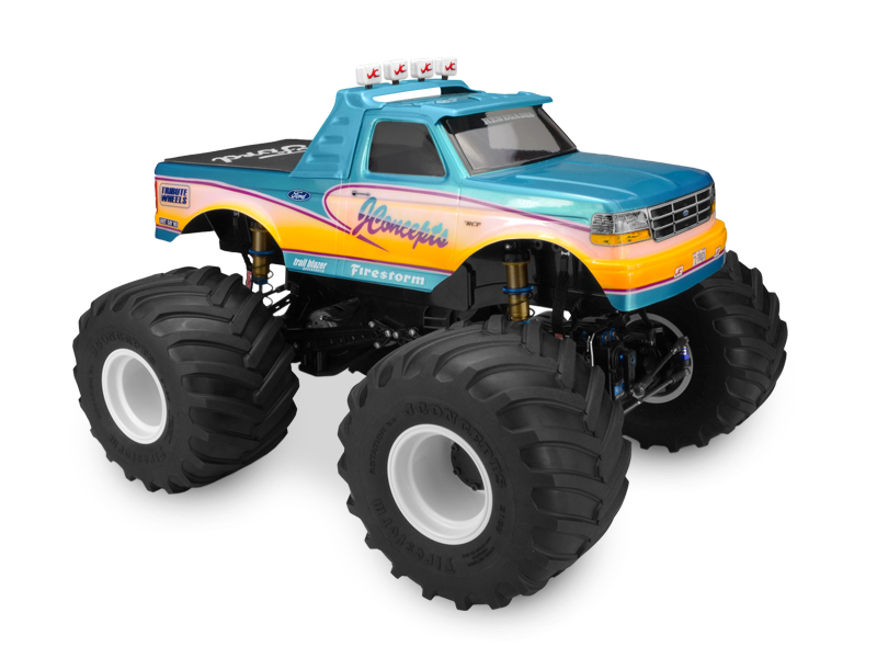 JConcepts 1993 Ford F-250 monster truck body w/racerback and visor (Fits - 7