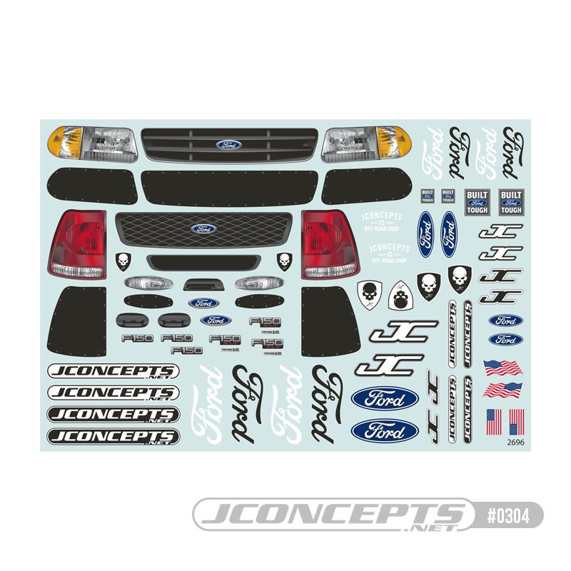 JConcepts 1997 Ford F-150 MT Body with Racerback and Visor - Click Image to Close