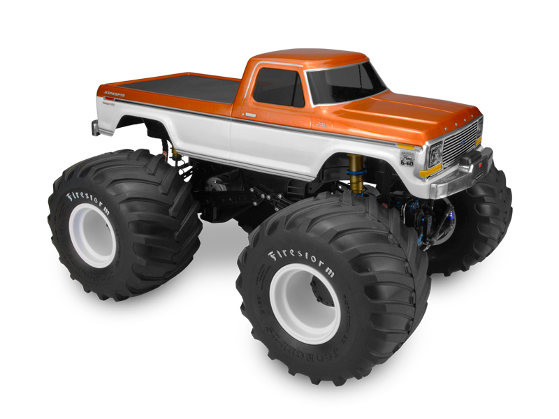 JConcepts 1979 Ford F-250 monster truck body w/bumpers - Click Image to Close