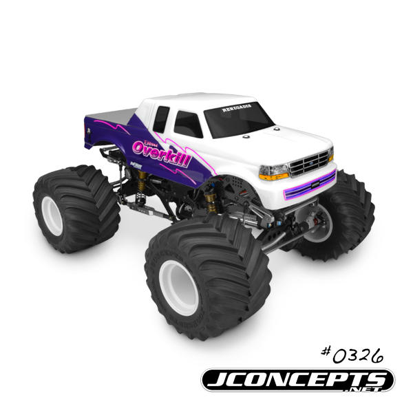 JConcepts 1993 Ford F-250 super cab monster truck body - Click Image to Close