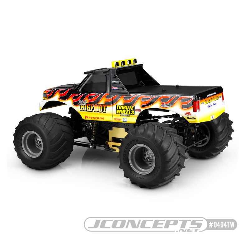 JConcepts 1993 F-250 Monster Truck Bigfoot Tribute Wheels Body - Click Image to Close