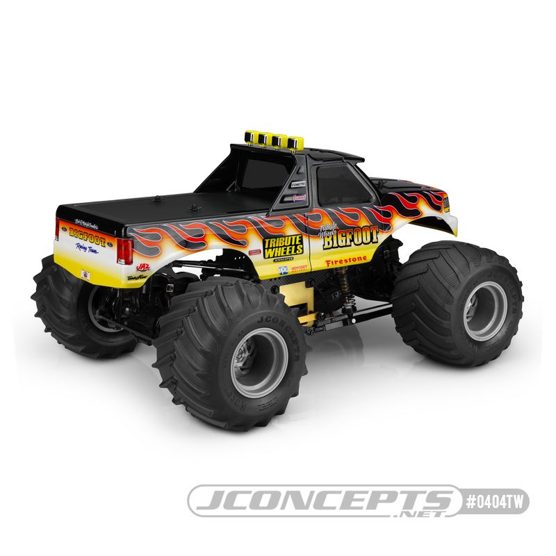JConcepts 1993 F-250 Monster Truck Bigfoot Tribute Wheels Body - Click Image to Close