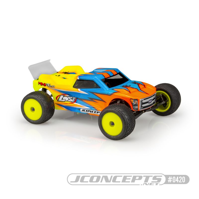 JConcepts Finnisher - Mini-T 2.0 body w/ rear spoiler - Click Image to Close