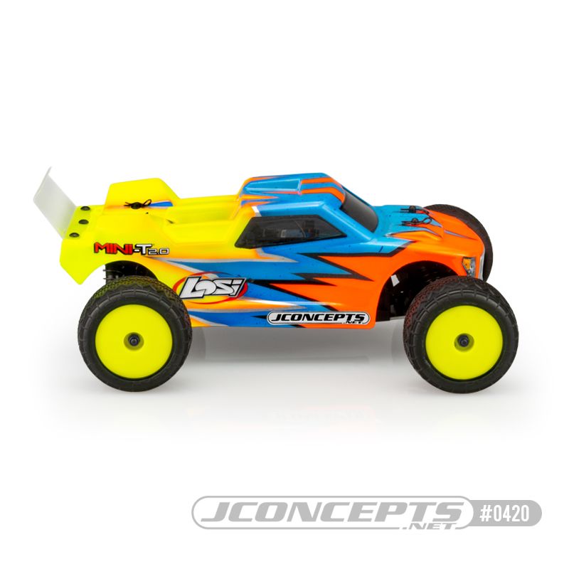 JConcepts Finnisher - Mini-T 2.0 body w/ rear spoiler