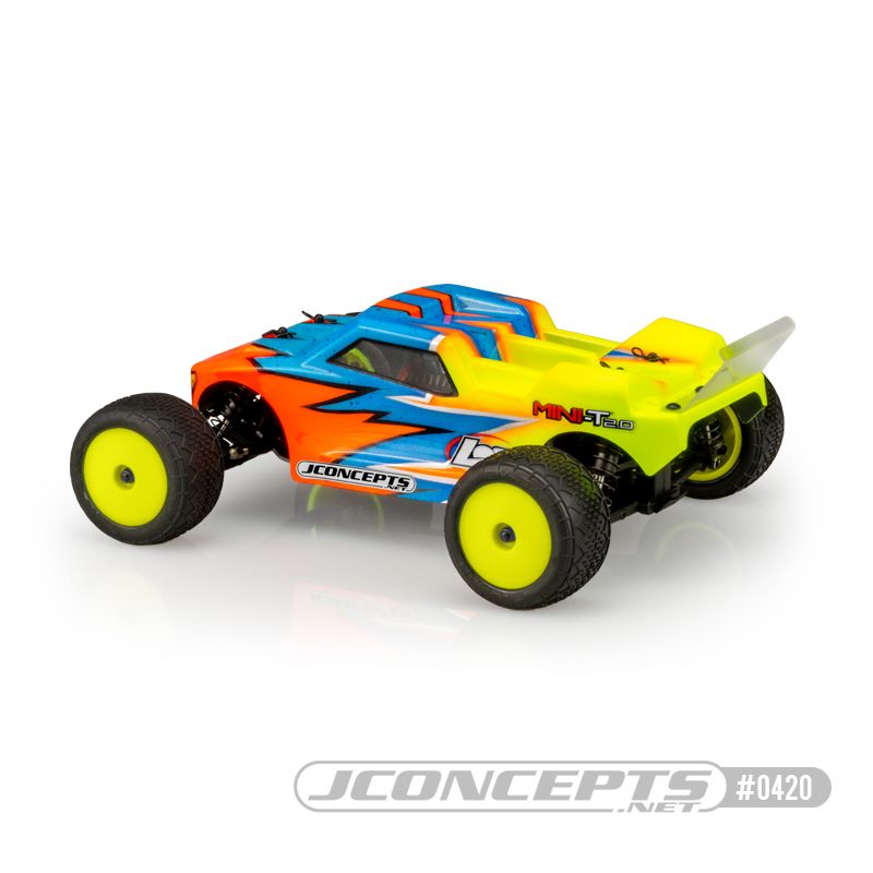 JConcepts Finnisher - Mini-T 2.0 body w/ rear spoiler