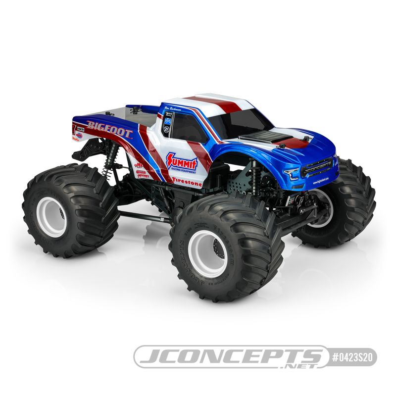 JConcepts 2020 Ford Raptor body - Summit Racing BIGFOOT 21 MT body (Fits - Losi LMT / Axial SMT10, 7.25