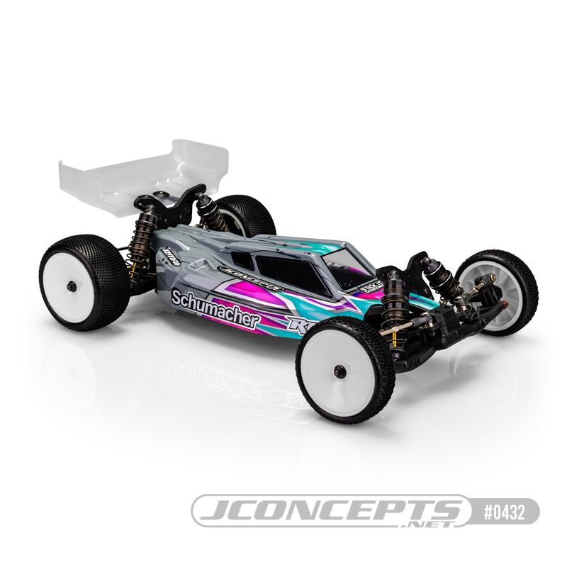 JConcepts S2 - Schumacher LD3 body w/ Carpet | Turf | Dirt wing (Fits – Schumacher LD3)