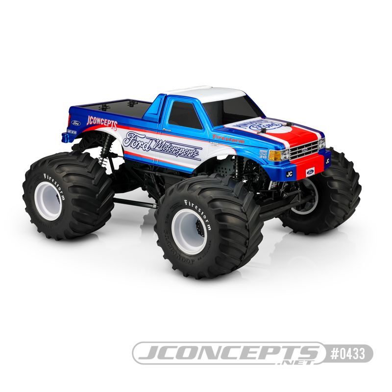 JConcepts 1989 Ford F-250 monster truck body w/ racerback - Click Image to Close