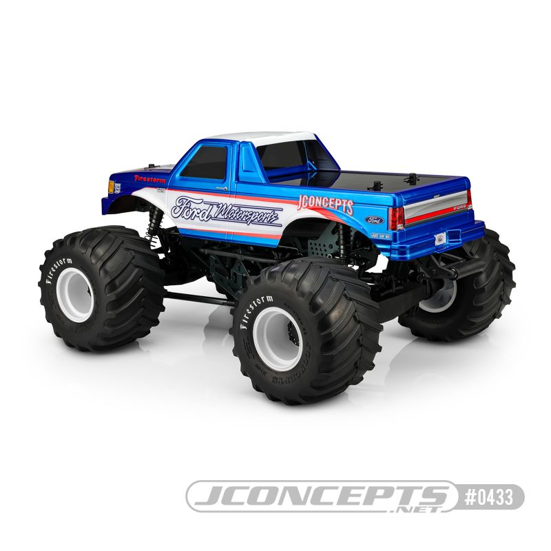 JConcepts 1989 Ford F-250 monster truck body w/ racerback - Click Image to Close