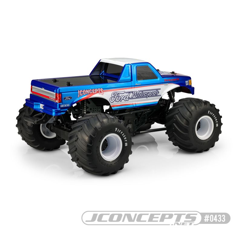 JConcepts 1989 Ford F-250 monster truck body w/ racerback - Click Image to Close