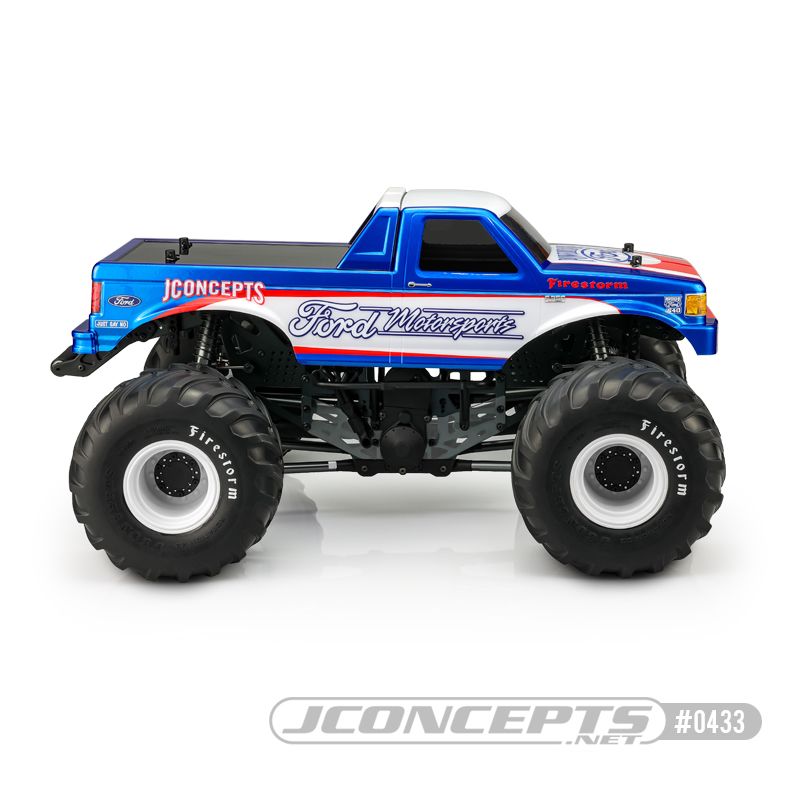 JConcepts 1989 Ford F-250 monster truck body w/ racerback