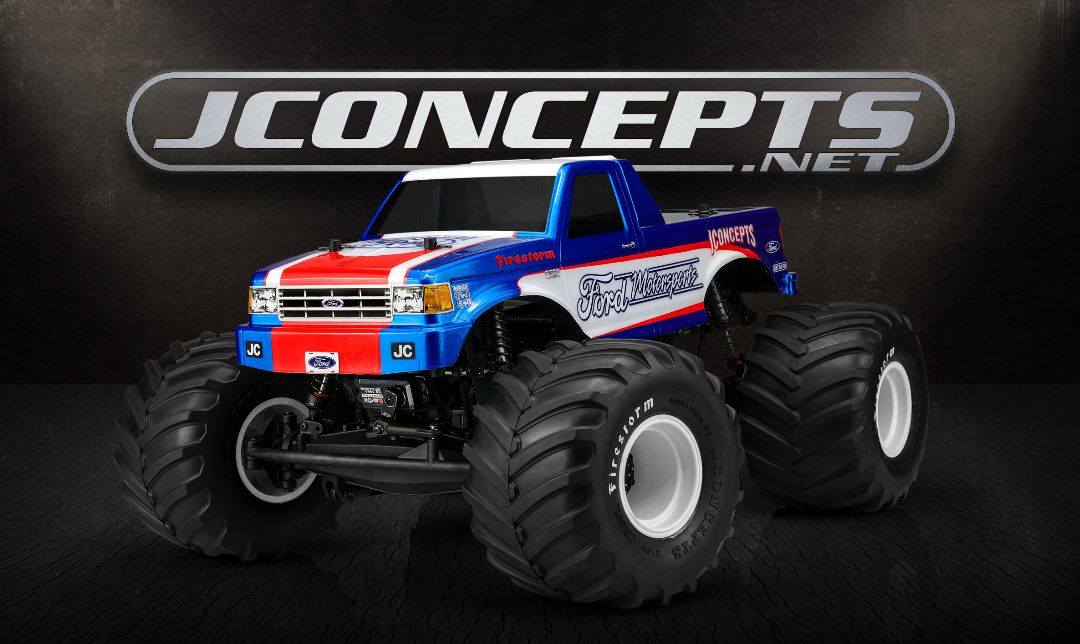 JConcepts 1989 Ford F-250 monster truck body w/ racerback - Click Image to Close